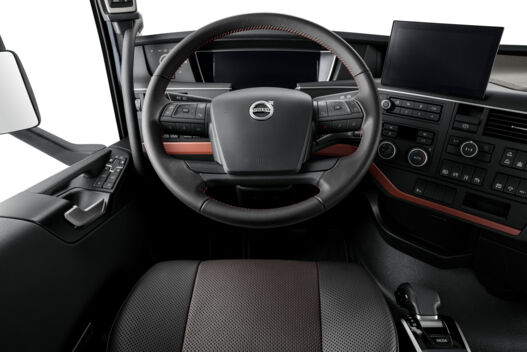 Een optioneel 9-inch secundair display met camerabeelden, infotainment, navigatiehulp en transportinformatie Een optioneel 9-inch secundair display met camerabeelden, infotainment, navigatiehulp en transportinformatie