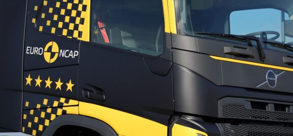 Volvo FM Euro NCAP-demotruck Opnieuw maximale score van vijf sterren voor Volvo Trucks in Euro NCAP-veiligheidstest